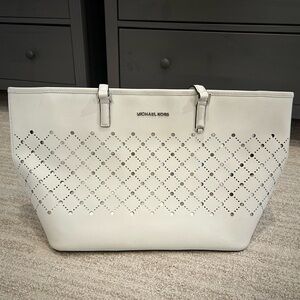 Big White Michael Kors Purse